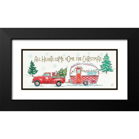 Christmas in the Country VIII All Hearts Black Modern Wood Framed Art Print with Double Matting by Brissonnet, Daphne