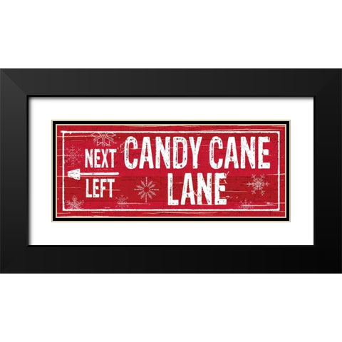 Christmas Signs VII Black Modern Wood Framed Art Print with Double Matting by Pela Studio