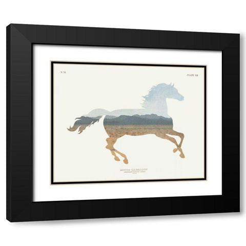 American Southwest Horse Black Modern Wood Framed Art Print with Double Matting by Wild Apple Portfolio