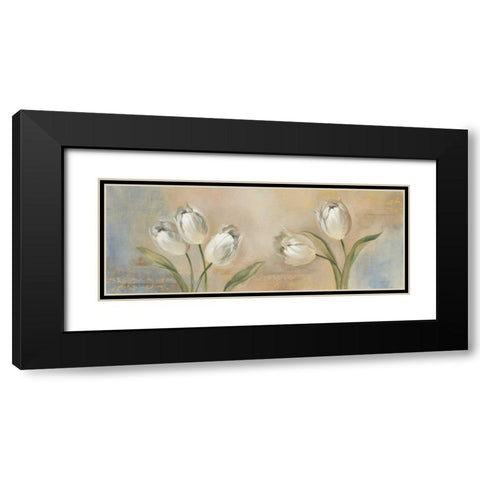 Delicate Blossoms II Black Modern Wood Framed Art Print with Double Matting by Vassileva, Silvia