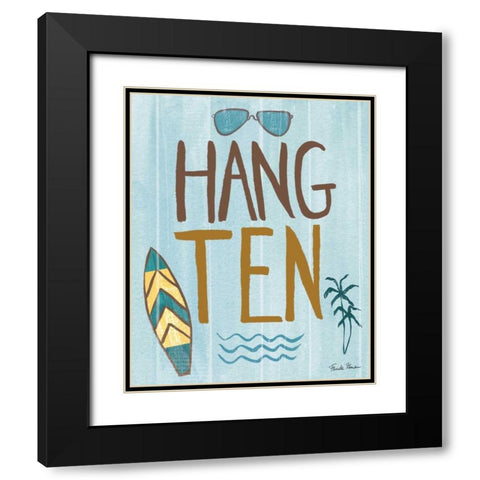 Make Waves I  Black Modern Wood Framed Art Print with Double Matting by Zaman, Farida