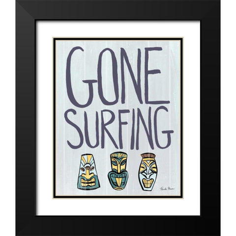 Make Waves II Black Modern Wood Framed Art Print with Double Matting by Zaman, Farida