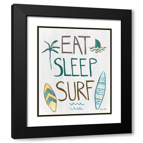 Make Waves III Black Modern Wood Framed Art Print with Double Matting by Zaman, Farida