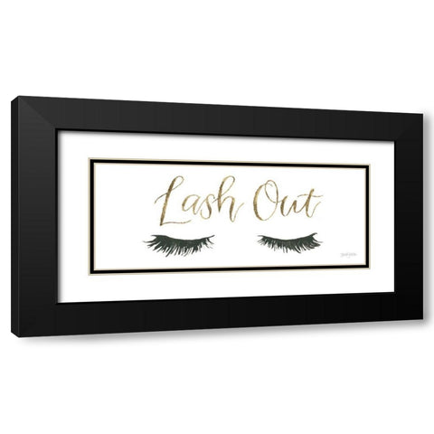 Girl Power V Lash Out Black Modern Wood Framed Art Print with Double Matting by Jackson, Jenaya