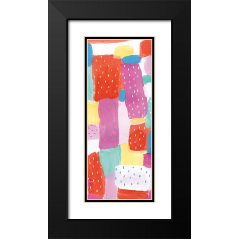 Happy I Spots Crop Black Modern Wood Framed Art Print with Double Matting by Zaman, Farida