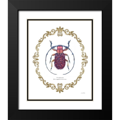 Adorning Coleoptera II Black Modern Wood Framed Art Print with Double Matting by Wiens, James