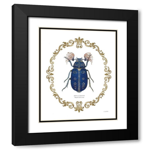 Adorning Coleoptera III Black Modern Wood Framed Art Print with Double Matting by Wiens, James