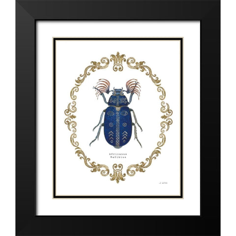 Adorning Coleoptera III Black Modern Wood Framed Art Print with Double Matting by Wiens, James