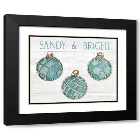 Coastal Holiday Ornament VIII Sandy and Bright Black Modern Wood Framed Art Print with Double Matting by McKenna, Kathleen Parr