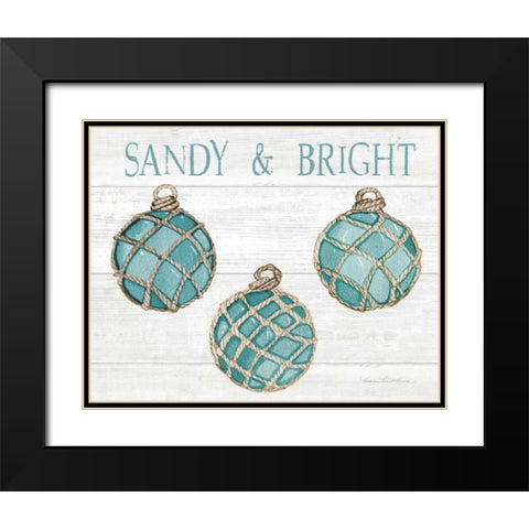 Coastal Holiday Ornament VIII Sandy and Bright Black Modern Wood Framed Art Print with Double Matting by McKenna, Kathleen Parr