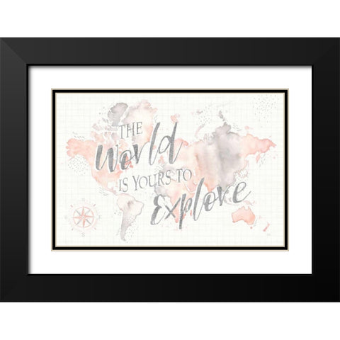 Wonderful World I Black Modern Wood Framed Art Print with Double Matting by Marshall, Laura