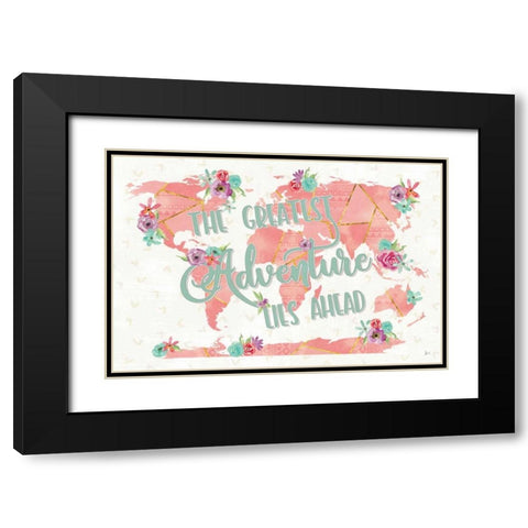 Floral Aspect II Black Modern Wood Framed Art Print with Double Matting by Aiken, Jess