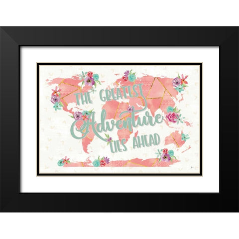 Floral Aspect II Black Modern Wood Framed Art Print with Double Matting by Aiken, Jess