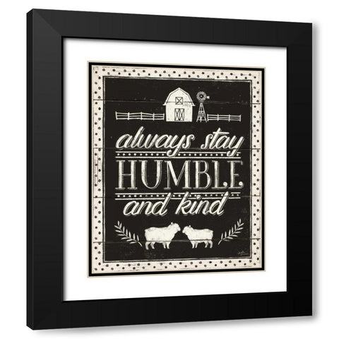 Country Thoughts IV Black Black Modern Wood Framed Art Print with Double Matting by Penner, Janelle