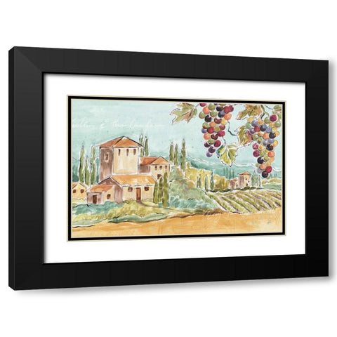 Tuscan Breeze I No Poppies Black Modern Wood Framed Art Print with Double Matting by Brissonnet, Daphne