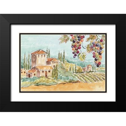 Tuscan Breeze I No Poppies Black Modern Wood Framed Art Print with Double Matting by Brissonnet, Daphne