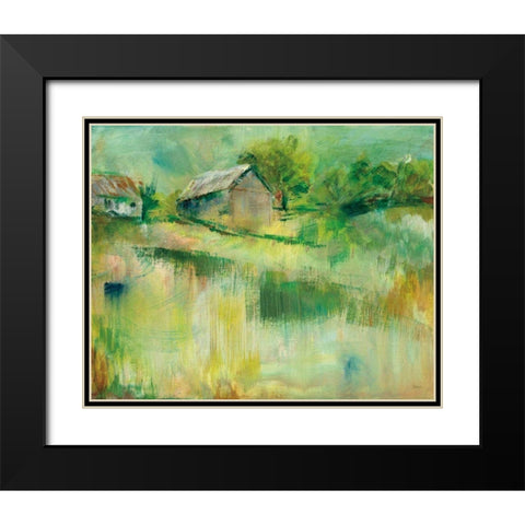 September Barns Black Modern Wood Framed Art Print with Double Matting by Schlabach, Sue
