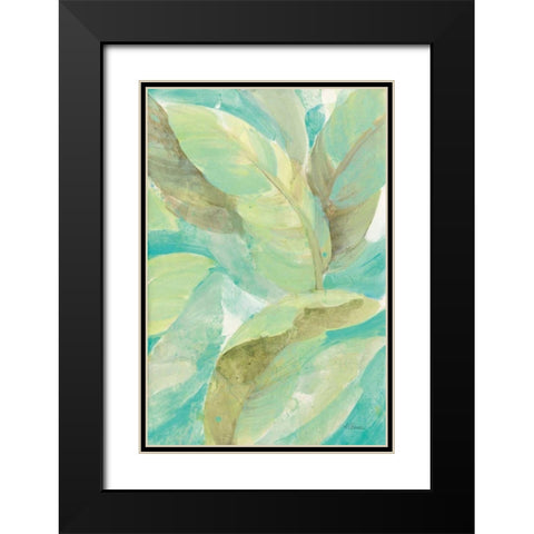 Under the Palms II Black Modern Wood Framed Art Print with Double Matting by Hristova, Albena