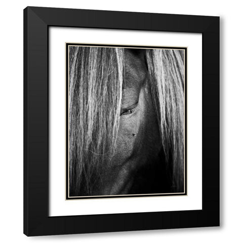 Shy Crop Black Modern Wood Framed Art Print with Double Matting by Aledanda