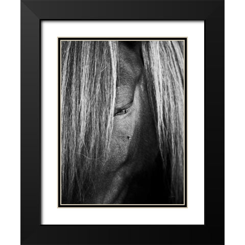Shy Crop Black Modern Wood Framed Art Print with Double Matting by Aledanda