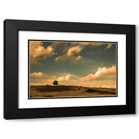 What Beautiful Clouds Black Modern Wood Framed Art Print with Double Matting by Aledanda