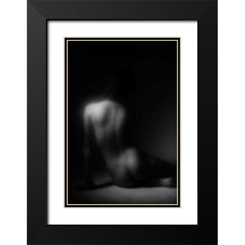 Silhouette Black Modern Wood Framed Art Print with Double Matting by Aledanda
