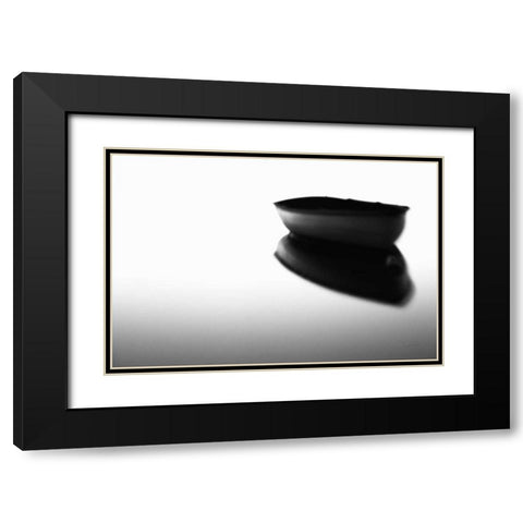 Reflection Black Modern Wood Framed Art Print with Double Matting by Aledanda