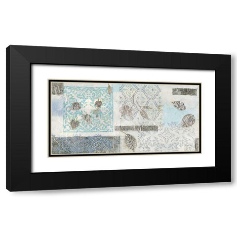 Gracefully Blue V Black Modern Wood Framed Art Print with Double Matting by Wiens, James