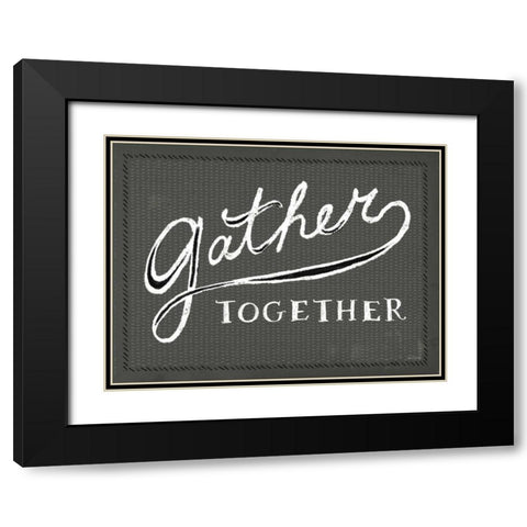 Together VI Gray and Black Black Modern Wood Framed Art Print with Double Matting by Schlabach, Sue