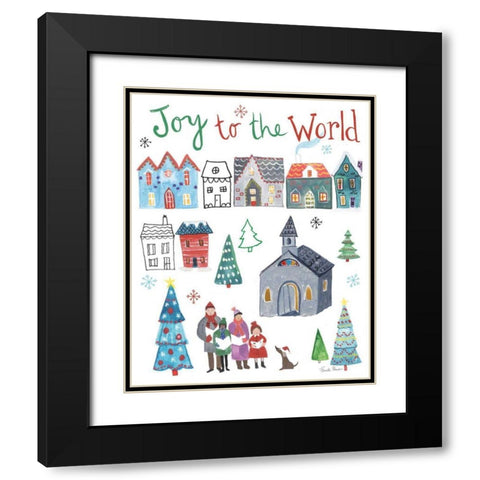 Holiday Festivities III Black Modern Wood Framed Art Print with Double Matting by Zaman, Farida