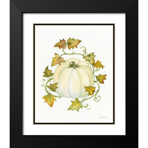 Pumpkin and Vines III Black Modern Wood Framed Art Print with Double Matting by McKenna, Kathleen Parr