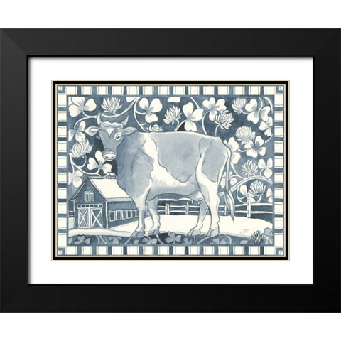 Farm Life II Stripe Border Black Modern Wood Framed Art Print with Double Matting by Thomas, Miranda