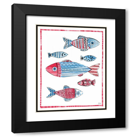 Coastal Americana I Black Modern Wood Framed Art Print with Double Matting by Averinos, Melissa