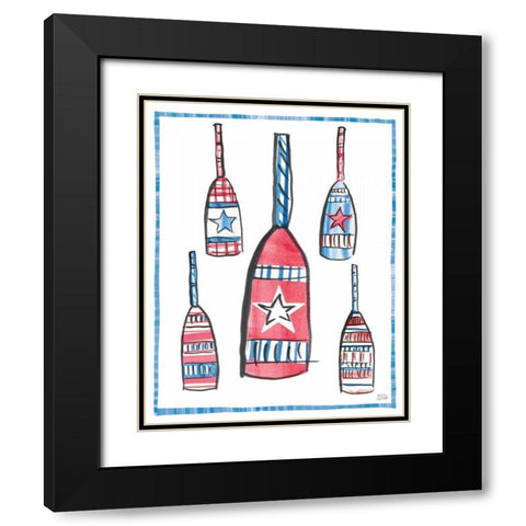 Coastal Americana III Black Modern Wood Framed Art Print with Double Matting by Averinos, Melissa