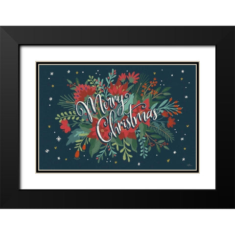 Christmas Bloom I Black Modern Wood Framed Art Print with Double Matting by Penner, Janelle
