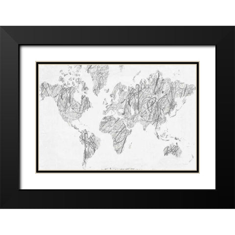 World on a String Neutral Black Modern Wood Framed Art Print with Double Matting by Rhue, Piper