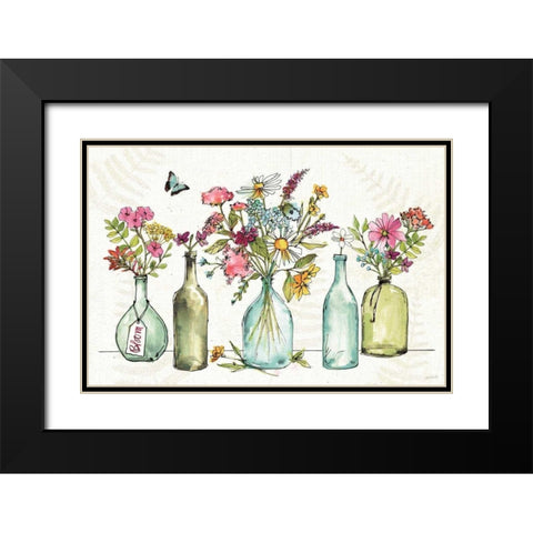 Simply Petals I Black Modern Wood Framed Art Print with Double Matting by Tavoletti, Anne