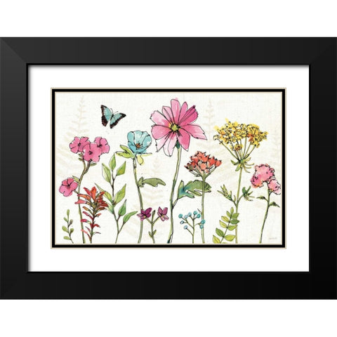 Simply Petals V Black Modern Wood Framed Art Print with Double Matting by Tavoletti, Anne