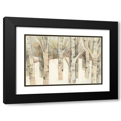 First Snow Black Modern Wood Framed Art Print with Double Matting by Hristova, Albena