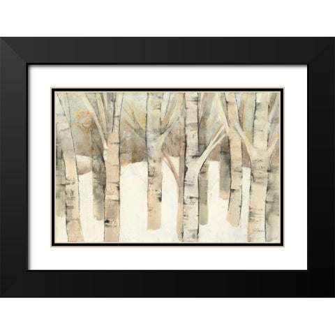 First Snow Black Modern Wood Framed Art Print with Double Matting by Hristova, Albena
