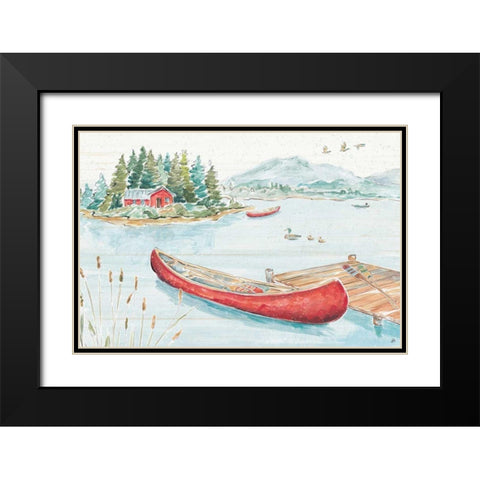 Lake Moments II Black Modern Wood Framed Art Print with Double Matting by Brissonnet, Daphne