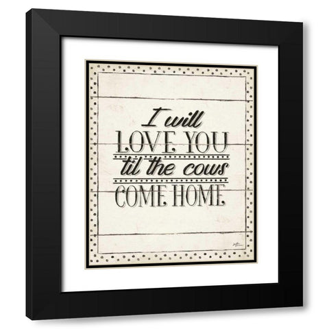 Country Thoughts XIV Black Modern Wood Framed Art Print with Double Matting by Penner, Janelle
