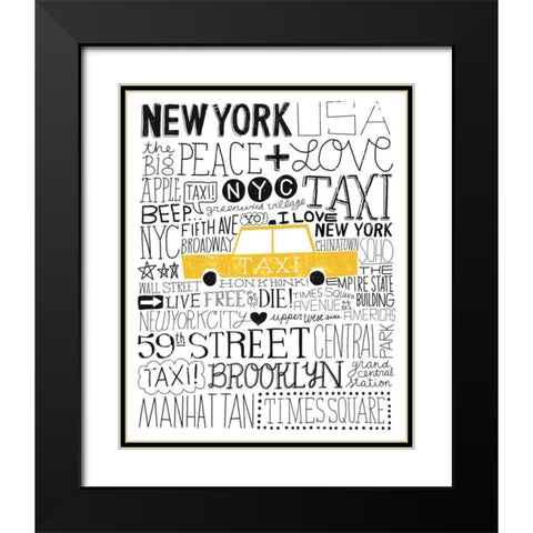 Iconic NYC III Black Modern Wood Framed Art Print with Double Matting by Mullan, Michael