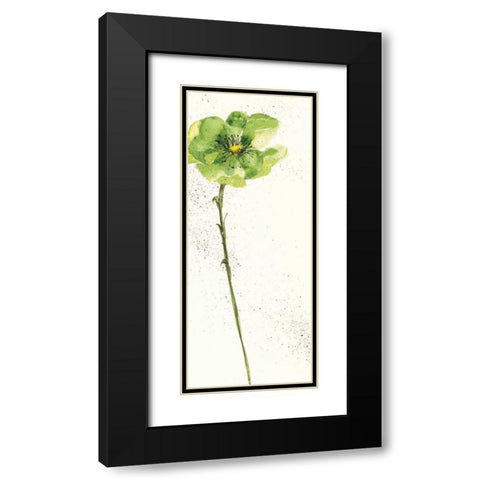 Mint Poppies I Crop Black Modern Wood Framed Art Print with Double Matting by Paschke, Chris