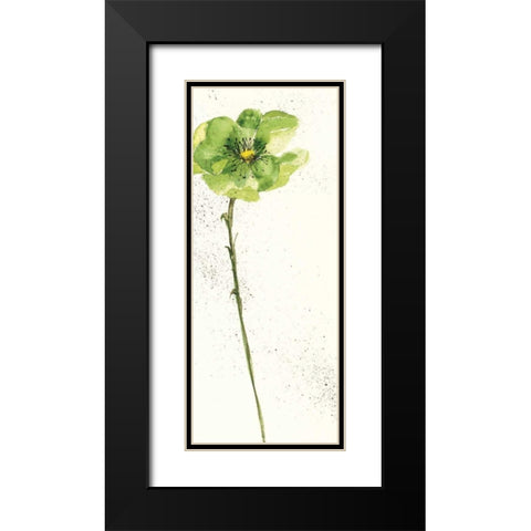 Mint Poppies I Crop Black Modern Wood Framed Art Print with Double Matting by Paschke, Chris