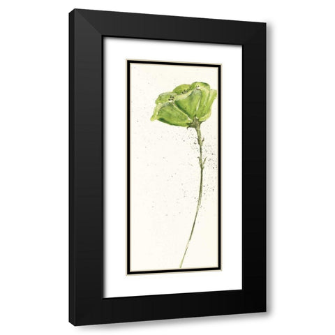 Mint Poppies II Crop Black Modern Wood Framed Art Print with Double Matting by Paschke, Chris