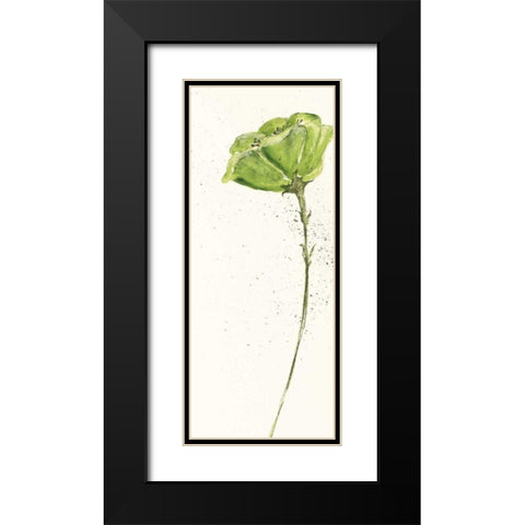 Mint Poppies II Crop Black Modern Wood Framed Art Print with Double Matting by Paschke, Chris