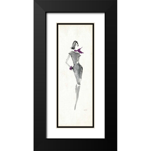 Purple Flair II Black Modern Wood Framed Art Print with Double Matting by Tavoletti, Anne