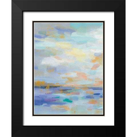 Golden Sunrise II Black Modern Wood Framed Art Print with Double Matting by Vassileva, Silvia