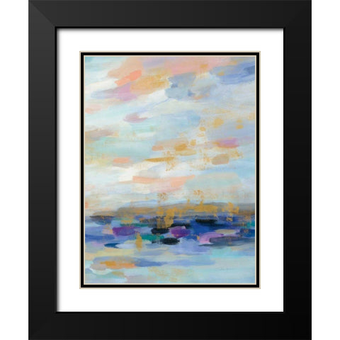 Golden Sunrise III Black Modern Wood Framed Art Print with Double Matting by Vassileva, Silvia